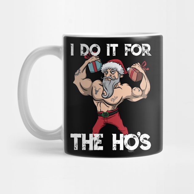 Workout Lifting Lifter Santa Claus Gym Christmas Fitness by TellingTales